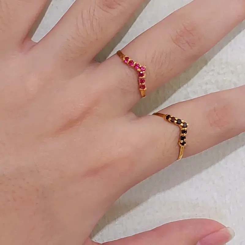 Cincin fuji warna mata tujuh 0,5 gram 0