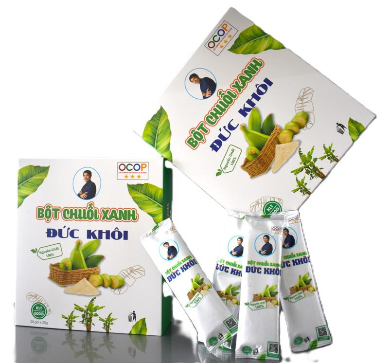  COMBO 2 HỘP BỘT CHUỐI XANH NGUYÊN CHẤT ĐỨC KHÔI 1000g  50 gói x 20g  tiên lợi dễ dử dụng bảo quản tốt tiện mang đi công tác đi du lịch đi làm đi chơi 