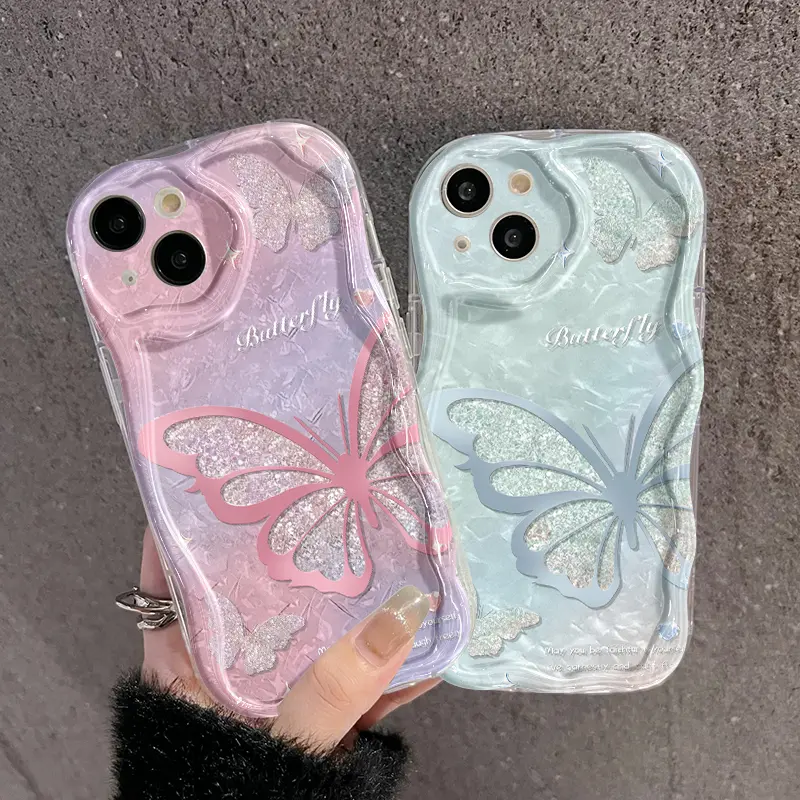 Casing Hp OPPO A58 4G A78 4G case HP pelindung silikon Softcase lembut baru Kesing ponsel pola kupu-kupu cantik casing 6
