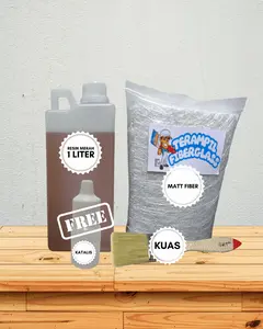 Resin Merah 1 KG, Lengkap Dengan Matt, Kuas Gratis Katalis