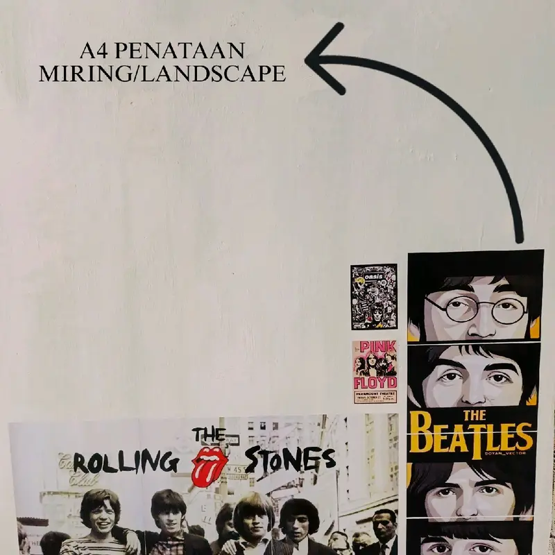 [Big Size A3] Poster Dinding Aesthetic Band Paper 3