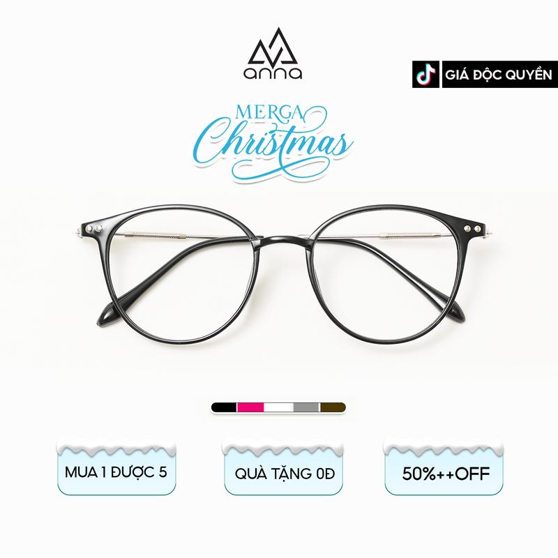  Gọng kính mắt thời trang ANNA nam nữ dáng tròn chất liệu kim loại cao cấp OL 9531 