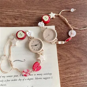 Jam Tangan Wanita Quartz Dengan Dial Minimalis Tali Berbentuk Manik-Manik Yang Dapat Disesuaikan Ringan Dan Stylish Desain Baru