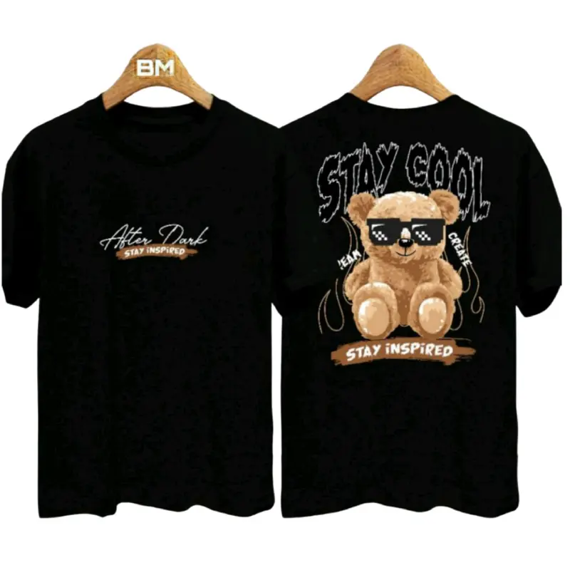 Kaos Distro Stay Cool (L & XL) Kaos Cowok Combed Nyaman Sablon Standar 0