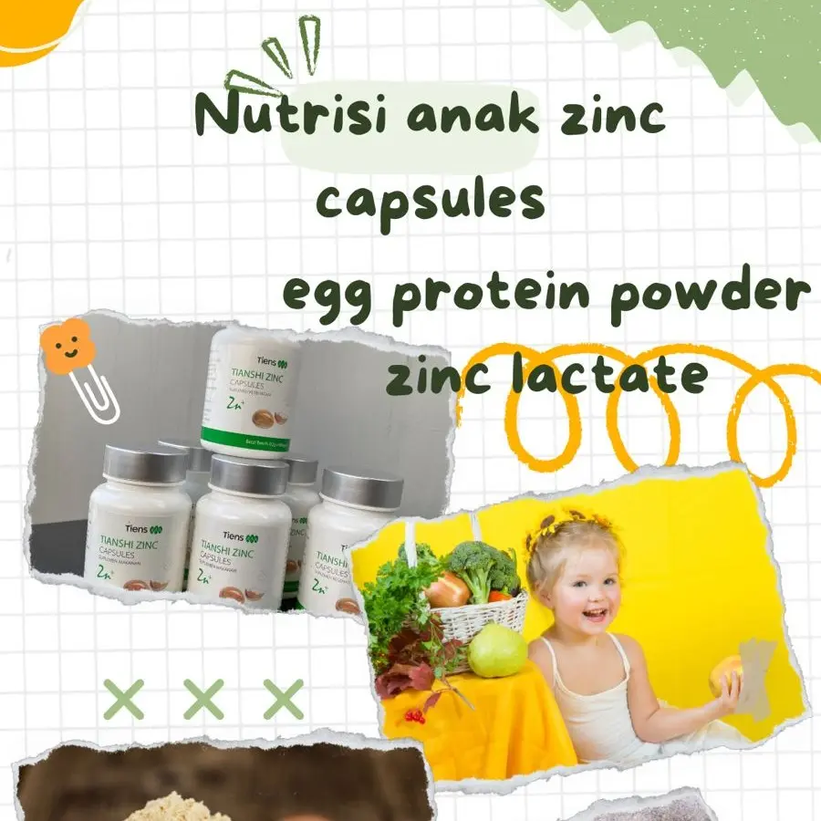 Nutrisi Anak Tiens Zinc Capsules Original - Dilengkapi Bubuk Protein Telur - BPOM vitamin day atahan tubuh pening g ibadan alami multivitamin Vitamin Anak pen gen vit  d3 vitamin  tulang dan gigi