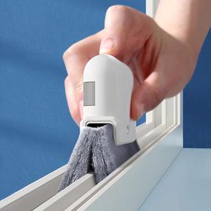 Cepillo limpiador de ranuras para puertas y ventanas, 1 unidad reutilizable, herramienta de limpieza para el hogar para cocina, baño y sala de estar