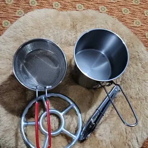 Mini Deep Fryer Set 4 in 1 Panci Multifungsit Penggorengan Rebus Stainless Saringan Capitan - ZS