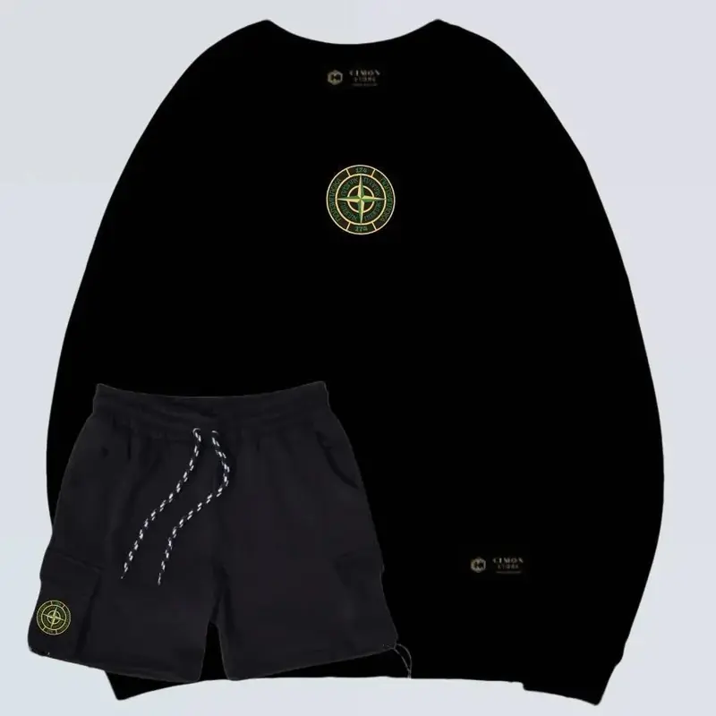 Paket Bundling Sweater Crewneck Pria Wanita Terbaru Murah Tebal Dan Celana Cargo Flecee Polos Distro Unisex Hitam Kasual Polos Distro Stellan Kece Kekinian Top Lokal Bandung 2024 Keren Casual Katun Panjang Cowok Setelan Oversize setelan  skena Dewasa 0