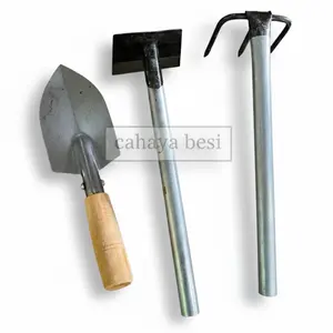 Paket berkebun 3 pcs lengkap alat cabut rumput tanam bunga gagang besi bahan baja alat berkebun multifungsi