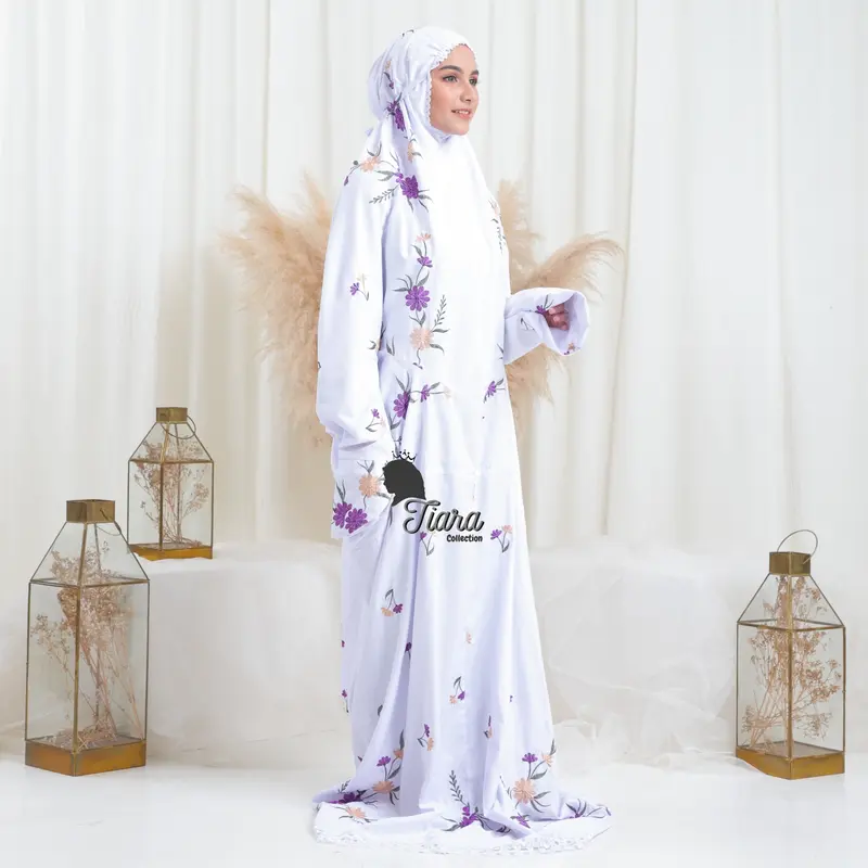 Mukena Tiara Terusan Muslim Dewasa - Bordir Keyla 5