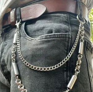 RANTAI DOMPET DUBBLE NK SILVER TITANIUM BAJA PRIA MACHO KEREN DAN STAINLEES STYEL RANTAI DOMPET VARIAN TERBARU SAAT INI varian ada 3