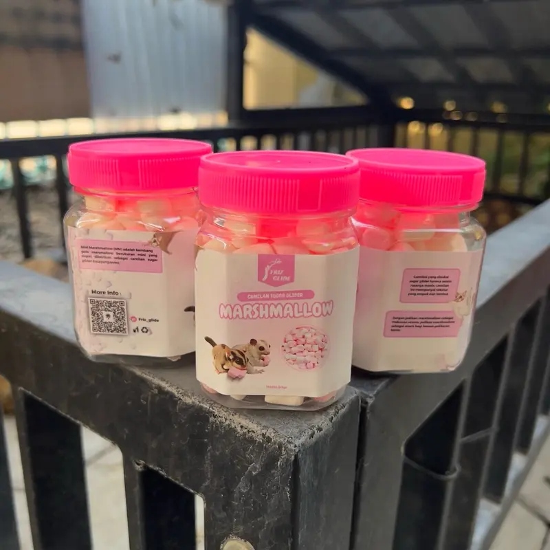 50G SNACK MARSHMALLOW SUGAR GLIDER HAMSTER LANDAK TUPAI TERBANG KUCING 7