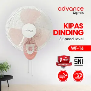Advance Digitals WF-16 Kipas Angin Dinding 16 Inch Hembusan Angin Kencang 60 Watt 2 Mode Kecepatan Garansi 1 Tahun