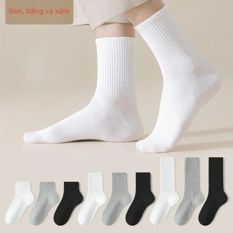 3-10 đôi tất ngắn/giữa bắp chân, tất dài, tất thể thao dành cho nam và nữ, có độ co giãn cao.