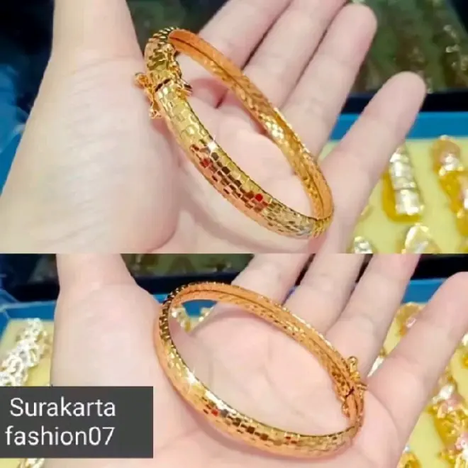 PROMO GELANG KERONCONG KANCING WANITA DEWASA TITANIUM ANTI LUNTUR ANTI KARAT PERHIASAN WANITA DEWASA ISI 1 PCS Bracelets Aksesoris 1
