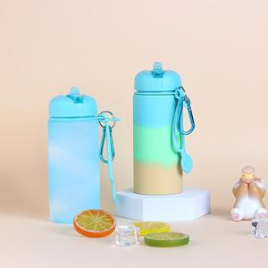 400ml Silicone Water Bottle Bpa-free Collapsible Foldable Drinking Water Bottle Silicone Travel Water Bottle
