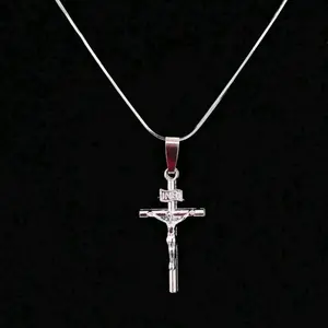 BTC KALUNG TITANIUM LIONTIN SALIB INDRI PRIA WANITA ANTI KARAT ELEGAN