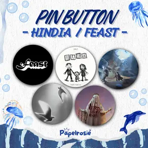 PIN BUTTON HINDIA FEAST BAND | PIN PENITI AESTHETIC 44MM HINDIA BAND FEAST BAND | PIN PENITI BULAT AESTHETIC