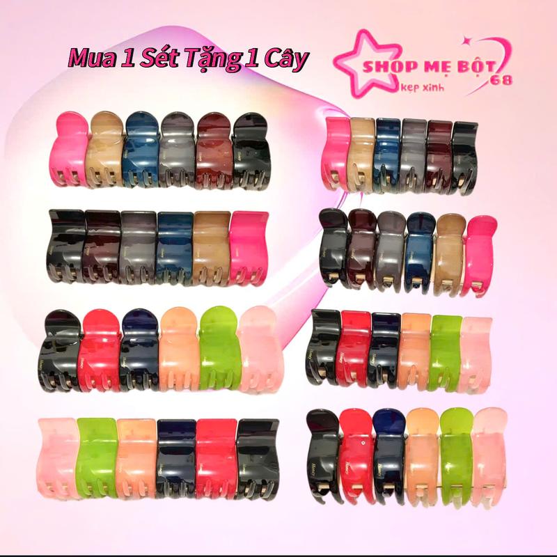 Kẹp TRƠN Xịn Mua 1 Sét Tặng 1 Cây Sét 6 Cây Kẹp Tóc 3 RĂNG 5 RĂNG 6 RĂNG