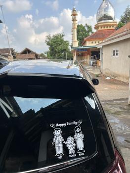 Product Review of STIKER MOBIL HAPPY FAMILY LUCU / Stiker Keluarga Warna-Warni Car from r**_ 0