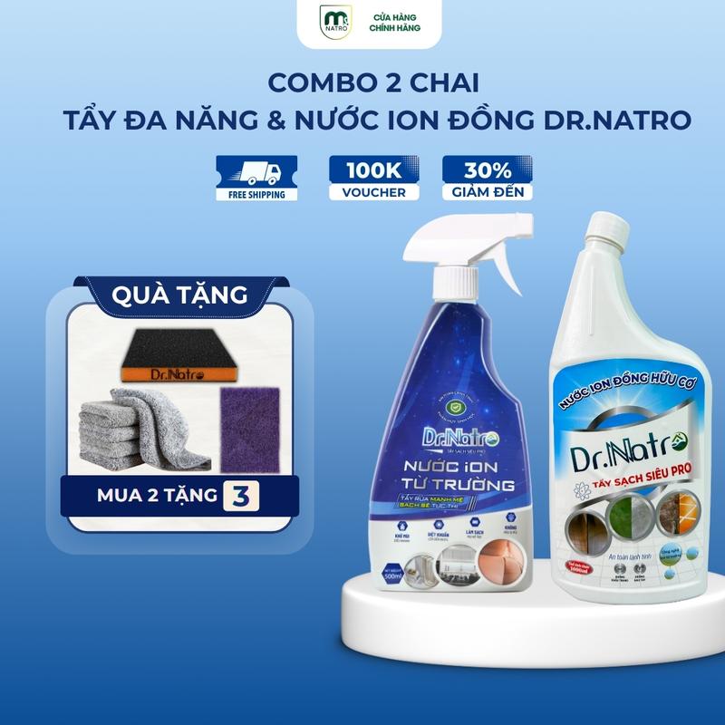  Combo  Tẩy đa năng 500ml   Nước ion đồng hữu cơ  - vệ sinh làm sạch nhà cửa sáng bóng không hóa chất - Msnatro Làm Sạch mọi vết bẩn cứng đầu Nước Rửa Chén tẩy 