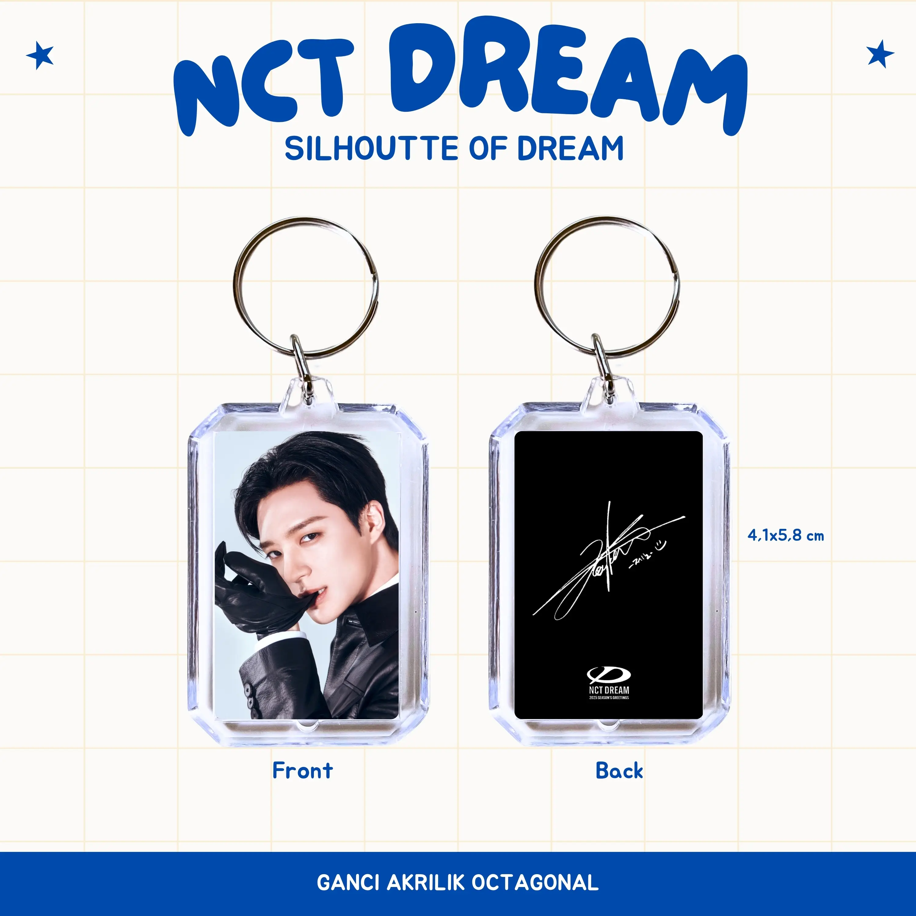 GANCI AKRILIK NCT DREAM SILHOUTTE KEYCHAIN GANTUNGAN KUNCI ACRYLIC KPOP UNOFFICIAL CHENLE JAEMIN
