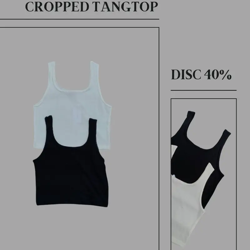 (Premium) Women's Basic Square Neck Cropped Tangtop