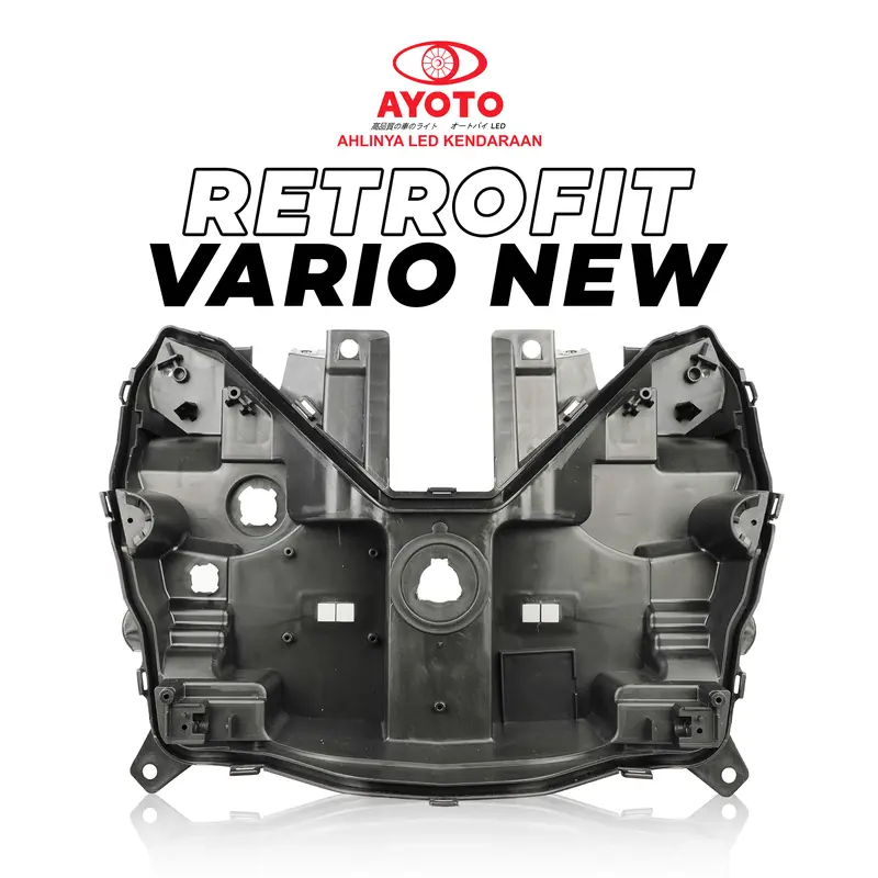 HOUSING RETROFIT ATAU BOX RETROFIT VARIO NEW 125/150 AYOTO LED PROJIE UKURAN 2.5 INCHI PLUG AND PLAY LEVELING Motor 0