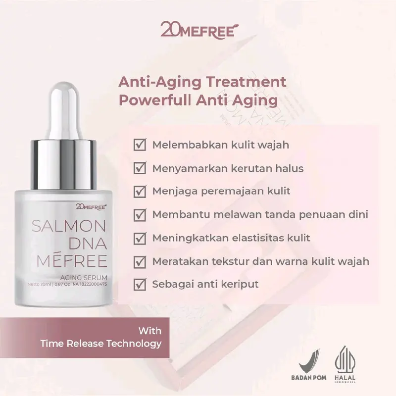 Salmon DNA Mefree - Anti Aging Serum For All Skin - Anti Penuaan, Perawatan Kerutan Wajah, Serum Anti Aging dan Mengencangkan Kulit Kering 3