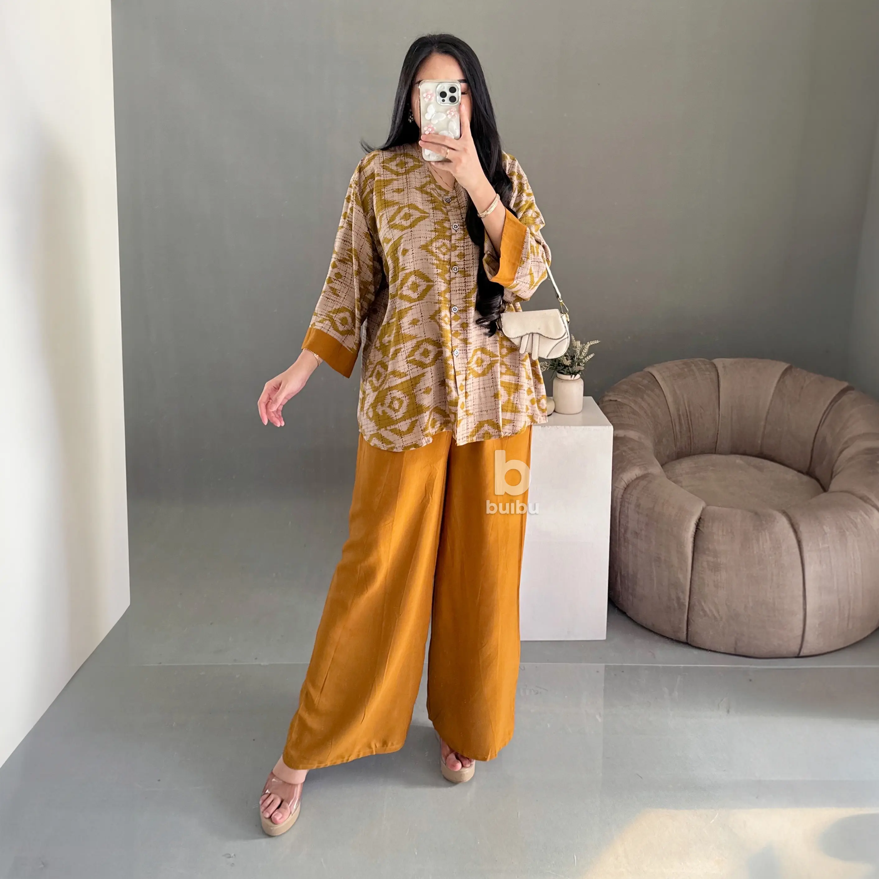 Setelan Daryani Jumbo One Set Rayon Busui Piyama Baju Tidur Wanita Nyaman