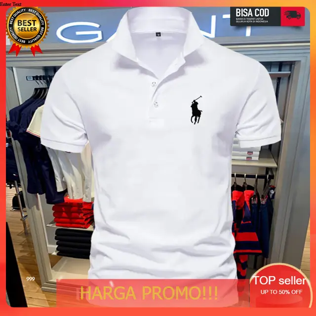 Baju Polo Lengan Pendek kaos fashion Pria & Wanita Terlaris Premium Quality kaos kerah Panjang Polo baju cowok keren Sablon Silver