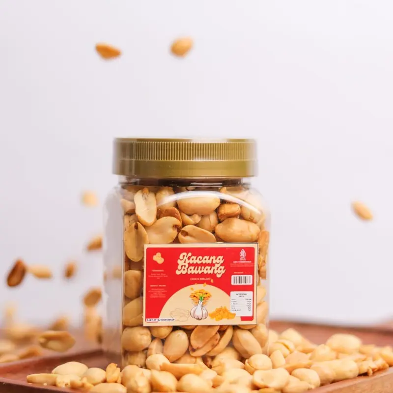 Kacang Bawang Goreng Renyah Premium 350 ml berat 250 gr Goreng Snack Camilan Food Cemilan Makanan Bahan 2