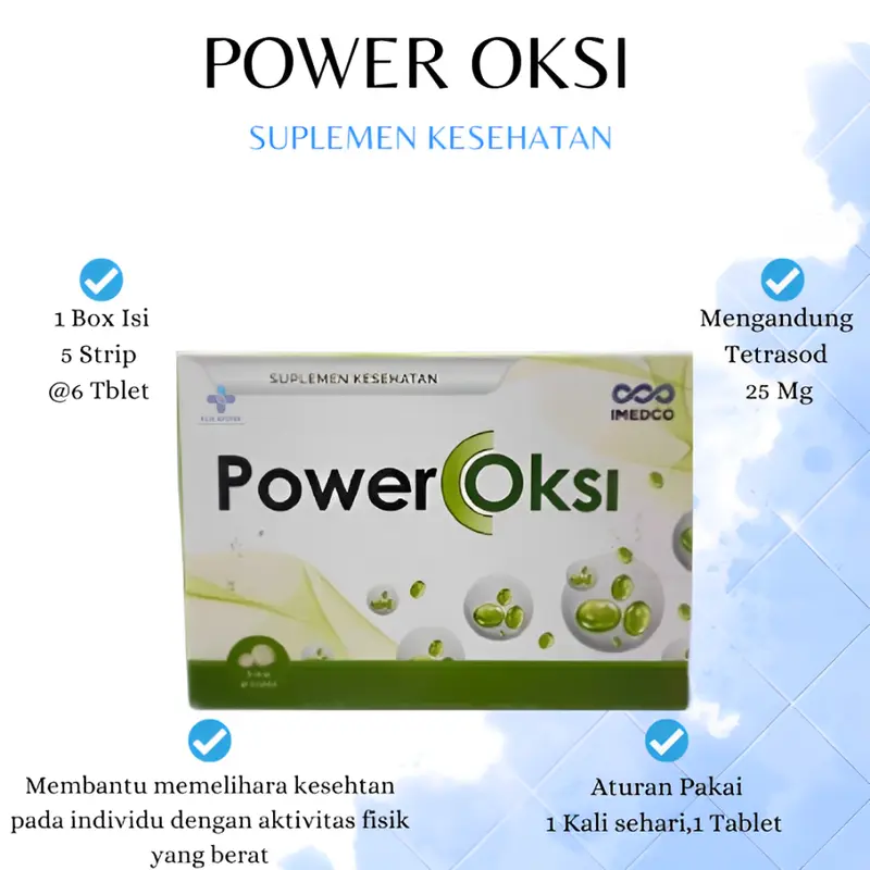 Power Oksi 1 Box 30 Tablet - Suplemen Stamina & Kesehatan 0