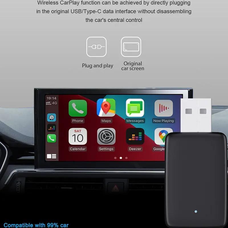 2 in 1 Wireless Car Adapter, Car Adapter for CarPlay & Android Auto, Stable Transmission Car Adapter for 99% Original Car 4