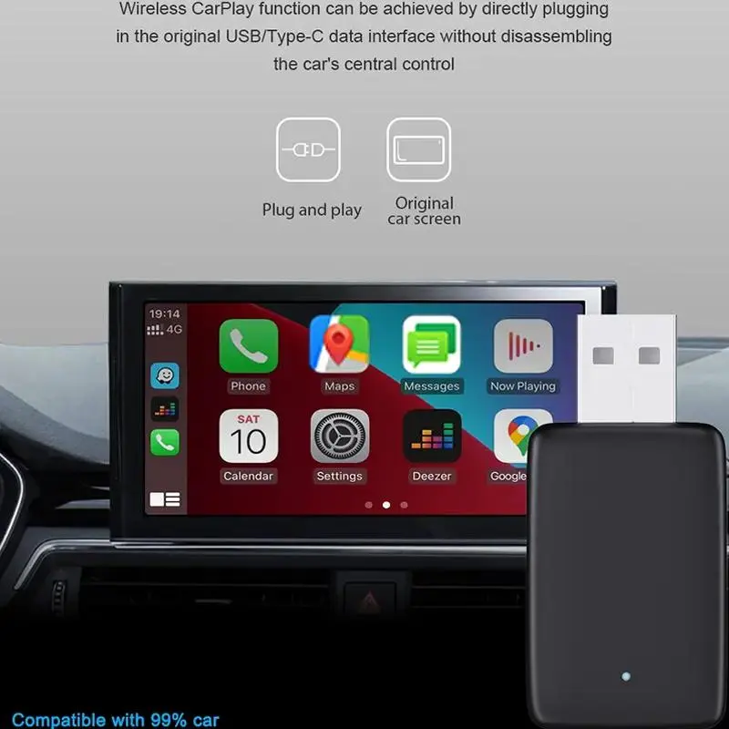 2 in 1 Wireless Car Adapter, Car Adapter for CarPlay & Android Auto, Stable Transmission Car Adapter for 99% Original Car 4
