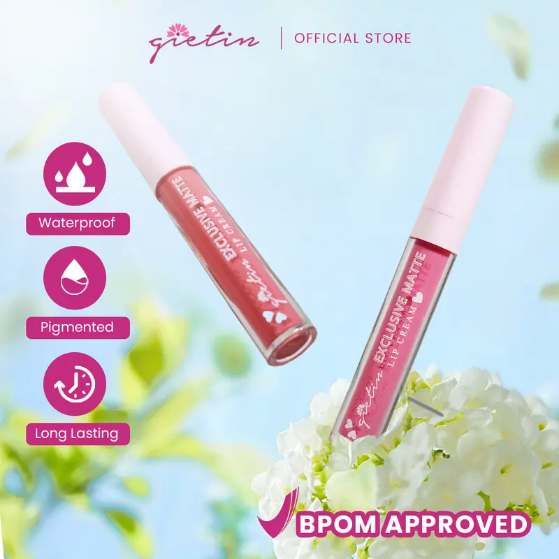 GIETIN Exclusive Matte Lip Cream  Waterproof Longlasting [NEW PACKAGING] GT03 0