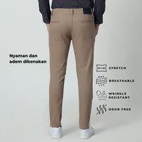 Gambar ALMANO Essential Chino Pants Stretch Khaky / Celana Panjang Chinos Pria Slim Fit Khaki - Hitam, 30 dari Almano Kota Medan 4 Tokopedia