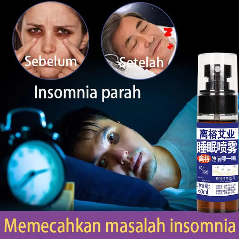 Sleep Spray Pillow Mist Bed Spray Semprotan Tidur Nyenyak Lavender Deep Sleep Bantu Tidur Cepat Tidur Gangguan Tidur Koyo Tidur Nyenyak Anti Insomnia Penyelamat Insomnia