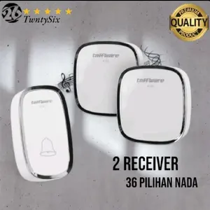Bell Rumah Wireless Waterproof TAFFWARE Doorbells 36 Nada