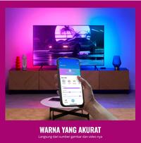 Gambar [PROMO] BELI 1 GRATIS 1 WiZ TV Sync Lights 75”- 85” with HDMI Box - Lampu TV, Bundle TV Sync 75"-85" Gratis WiZ Neon RGBIC LED strip 5m dari WiZ Lighting Official Shop Kota Administrasi Jakarta Timur 2 Tokopedia