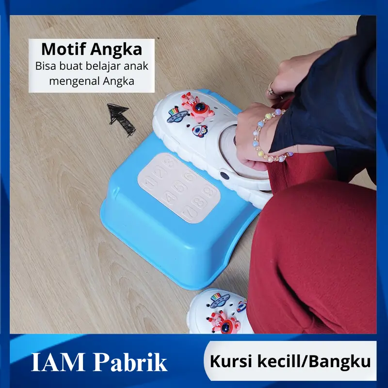 [COD] Kursi Indoor Kecil / Bangku Kaki / Chair Kursi Cuci Tebal Multifungsi Plastik Motif Abjad Lucu Dan Minimalis Furniture 3