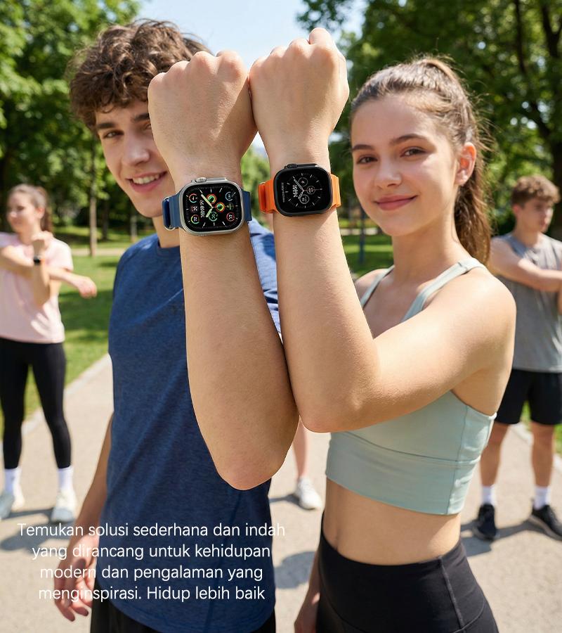 MARQ Promo Spesial Lebaran 2026 Jam Tangan Pintar Smartwatch Original Pemantau Kesehatan 24 Jam Layar IPS 2.09" Warna Luas Akurat Baterai Awet