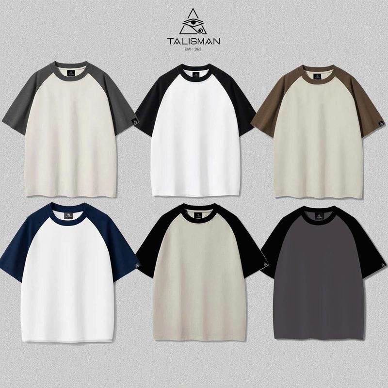 Áo Raglan cotton Áo thun raglan TALISMAN trơn