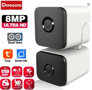 Tuya 4K (8MP) Dual Lens WiFi Camera Indoor Wireless Security Surveillance Camera CCTV Smart Home Auto Tracking Baby Monitor CCTV IP Camera (BNIB)