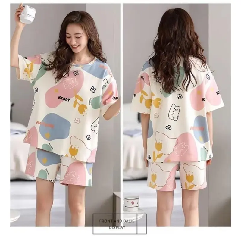 Opentunity Set Piyama Size M Lengan Pendek Celana Pendek Baju Tidur Wanita Premium Quality 3