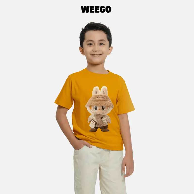 Kaos Anak Laki Laki Perempuan Lengan Pendek Atasan Usia 1-11 Tahun Motif Karakter Labubu Soymilk K166 Full Color Cotton Combed 30s - WEEGO 2