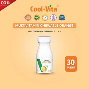 Coolvita Multi-Vitamin Chewable Orange Penambah Nafsu Makan 1 Botol 30 tablet