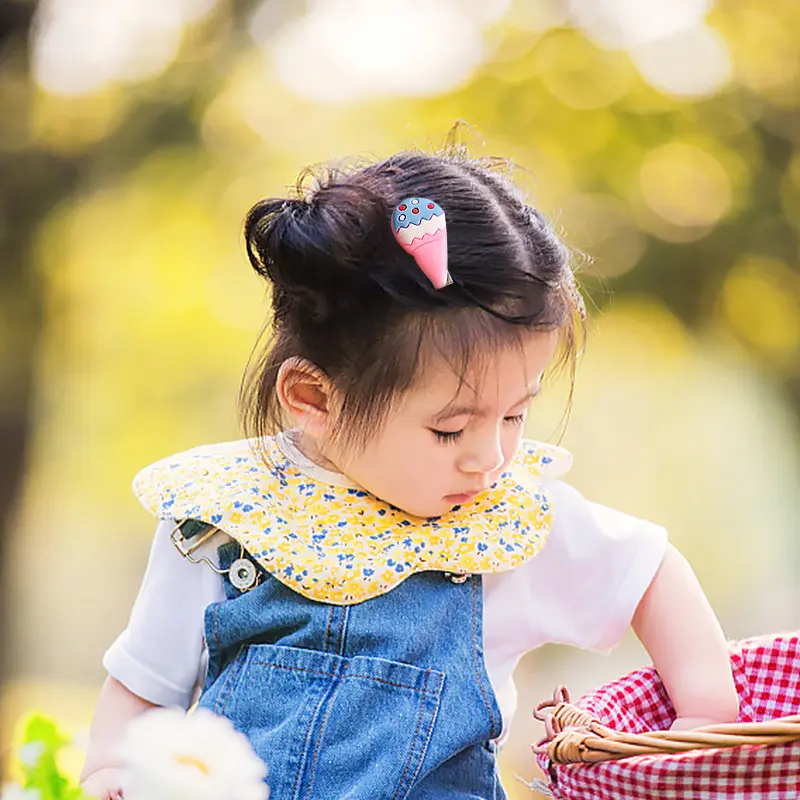 Bộ Kẹp Tóc Hoạt Hình Cho Bé Gái, 10 Cái / bộ, Trái Cây Dễ Thương, Động Vật, Phong Cách Tiệc Sinh Nhật, Phụ Kiện Tóc Cho Trẻ Sơ Sinh 2