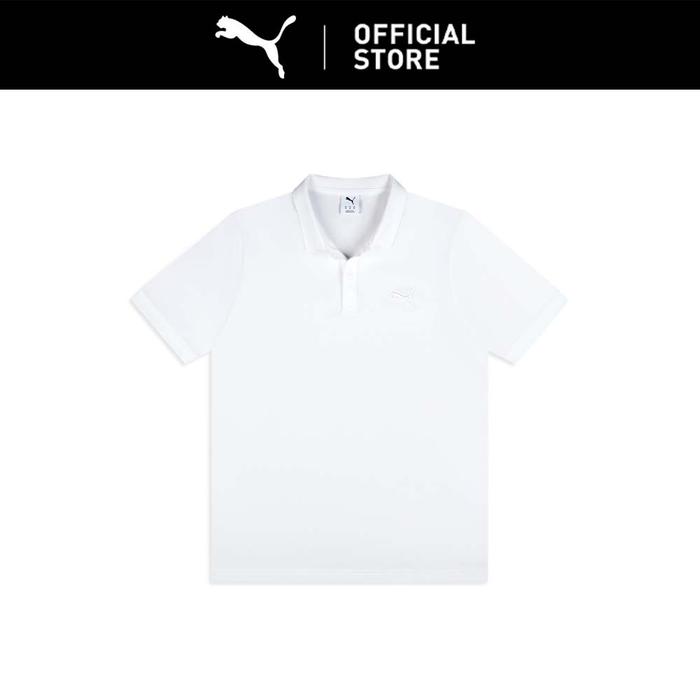 Gambar PUMA Kaus Polo WARDROBE Essentials dengan Logo Puma untuk Pria White - L dari PUMA Indonesia Kota Bekasi Tokopedia