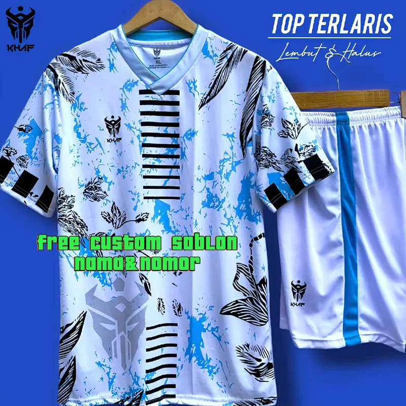 Jersey Volly Futsal Bola Custom Sablon Nama Nomor - Lokal High Quality Dryfit jersey wanita korean style baju voli kostum Sport 1